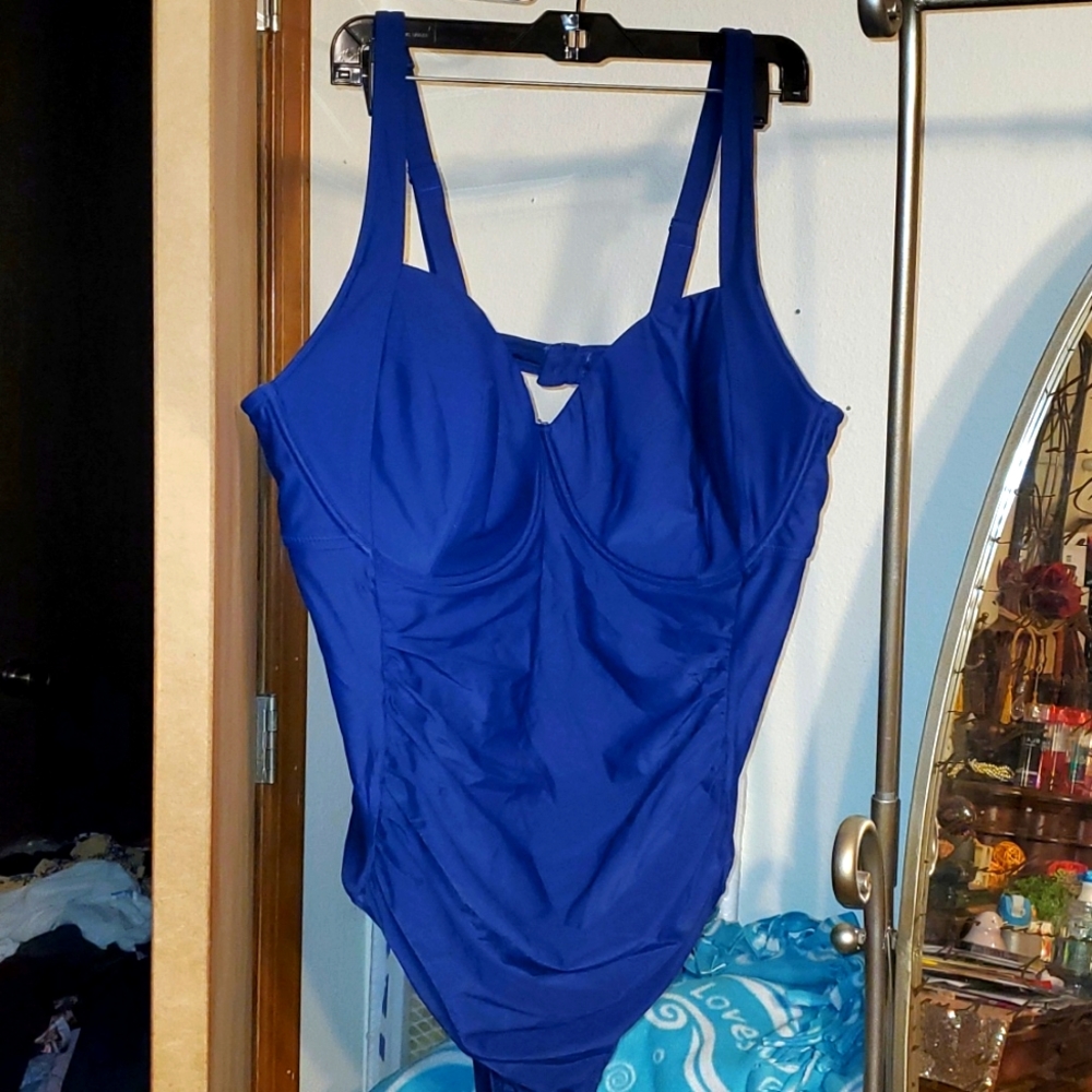 Cute Blue 3X Swim Suit